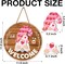 Gnome Welcome Sign Interchangeable Porch Decor, DIY Seasonal Decor Wood Winter Spring Valentine's Day Wreath Hangers for Front Door Changeable Holiday Gnomes Decorations for Home Wall Decor (21 Pcs)